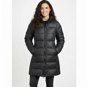 NIKE Puffer Coat‎ Womens Size XS Black Long 550 Fill Goose Down